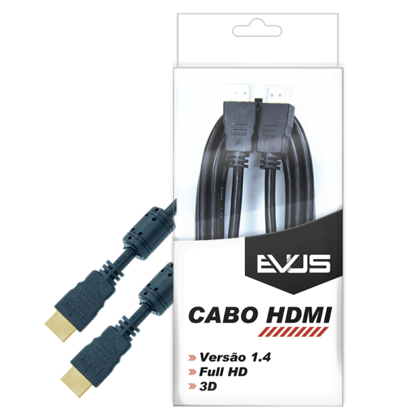 Cabo HDMI Evus C-002 3D Macho x Macho com filtro v1.4 3,0m
