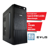 Microcomputador Evus Trend 1008, Core i3-8100 3.6 GHz, 8GB DDR4, HD 1TB