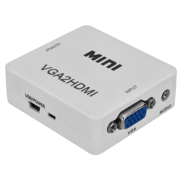Conversor de Áudio/Vídeo Evus C-083 VGA + Áudio (P2) para HDMI