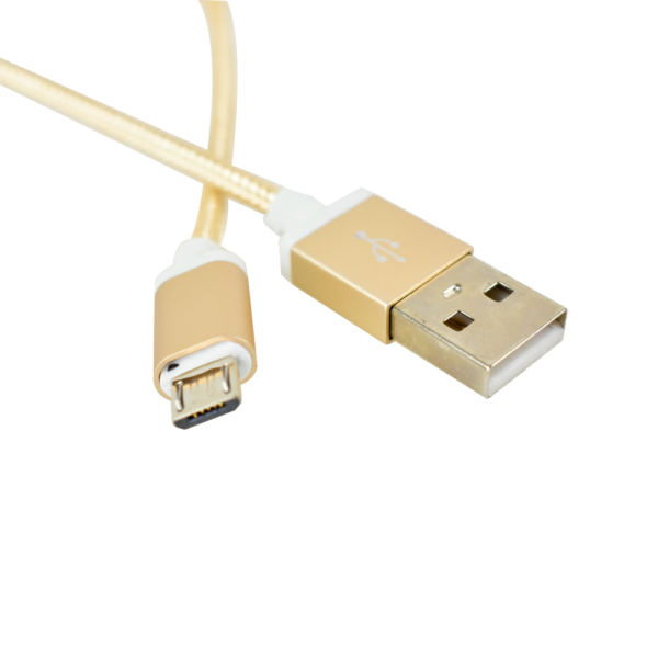 Cabo USB Evus C-054 Fast Charge Micro Usb Gold 1,0m