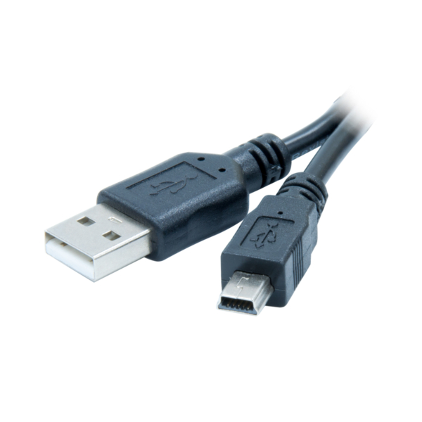 Cabo USB Evus C-008 USB x Mini USB Preto 1,8m