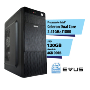 Microcomputador Evus Elementar 124, Celeron Dual Core, 4GB DDR3, SSD 120GB